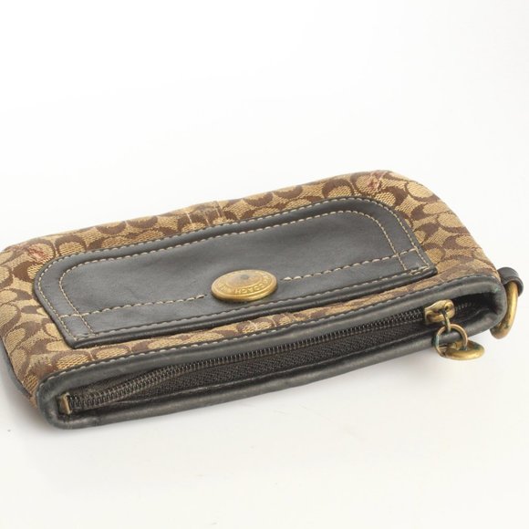 Coach Signature Wristlet Slim Clutch Bag Vintage 90s - Picture 7 of 8
